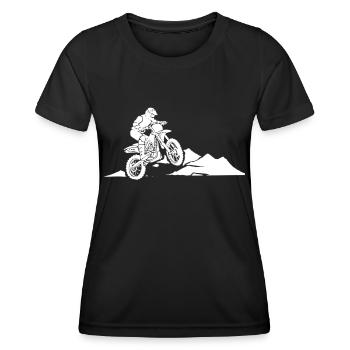 Motorbike motorcyclist - Women's Functional T-Shirt - black - Front - AI Model Female 172 light (172cm)