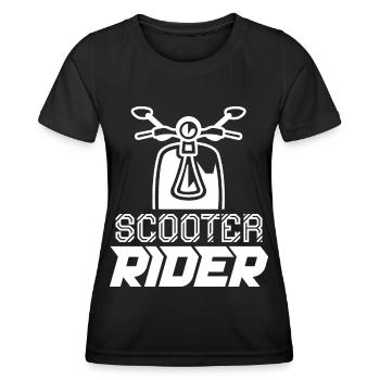 Rollerfahrer Fahren Motorroller Roller Moped - Frauen Funktions-T-Shirt - Schwarz - Vorne - AI Model Female 172 light (172cm)