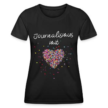 Journalismus Journalistin Journalist - Frauen Funktions-T-Shirt - Schwarz - Vorne - AI Model Female 172 light (172cm)