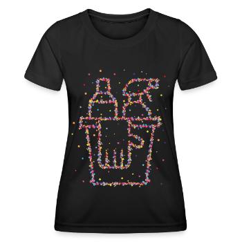 Reinigungskraft Putzeimer Putzfrau - Frauen Funktions-T-Shirt - Schwarz - Vorne - AI Model Female 172 light (172cm)