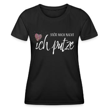 Putzen Putzfrau Reinigungskraft Geschenk - Frauen Funktions-T-Shirt - Schwarz - Vorne - AI Model Female 172 light (172cm)