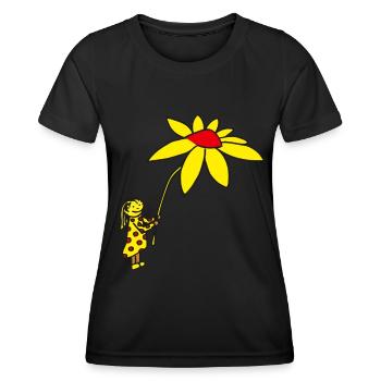 Blumenfee Floristin Floristik Blumen Geschenk - Frauen Funktions-T-Shirt - Schwarz - Vorne - AI Model Female 172 light (172cm)