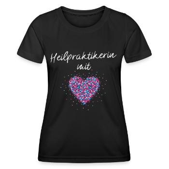 Heilpraktikerin mit Herz - Frauen Funktions-T-Shirt - Schwarz - Vorne - AI Model Female 172 light (172cm)
