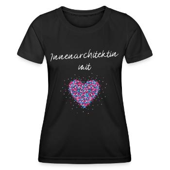 Innenarchitektin mit Herz Architektin - Frauen Funktions-T-Shirt - Schwarz - Vorne - AI Model Female 172 light (172cm)