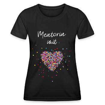 Mentorin mit Herz Chefin Ausbilderin - Frauen Funktions-T-Shirt - Schwarz - Vorne - AI Model Female 172 light (172cm)