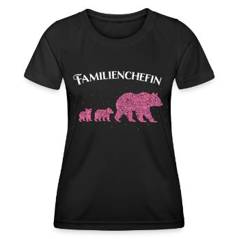 Mamabär Mama Mutter Muttertag Geschenk - Frauen Funktions-T-Shirt - Schwarz - Vorne - AI Model Female 172 light (172cm)