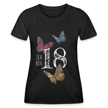 Achzehnter Geburtstag 18. Geschenk - Frauen Funktions-T-Shirt - Schwarz - Vorne - AI Model Female 172 light (172cm)