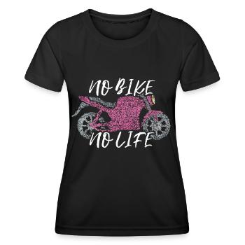 No Bike No Life Motorcycle Biker - Women's Functional T-Shirt - black - Front - AI Model Female 172 light (172cm)