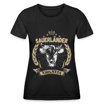 Sauerland kuhlness - T-shirt sport Femme - noir - Devant - AI Model Female 172 light (172cm)