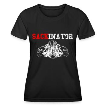 Sackinator - T-shirt sport Femme - noir - Devant - AI Model Female 172 light (172cm)