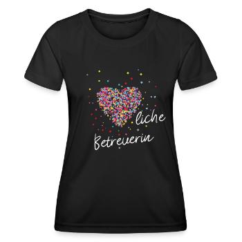 Warm care for nurses - Women's Functional T-Shirt - black - Front - AI Model Female 172 light (172cm)