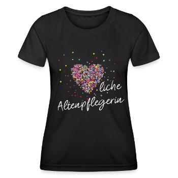 Sincere geriatric nurse Nurse - Women's Functional T-Shirt - black - Front - AI Model Female 172 light (172cm)