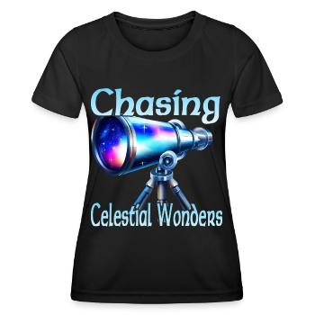 À la poursuite des merveilles célestes - T-shirt sport Femme - noir - Devant - AI Model Female 172 light (172cm)