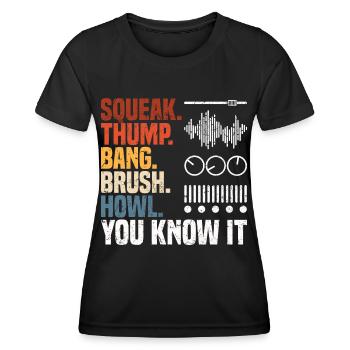 Tontechniker Geschenke | Toningenieur Deejay DJ - Frauen Funktions-T-Shirt - Schwarz - Vorne - AI Model Female 172 light (172cm)