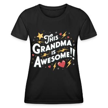 Grand-mère est la meilleure arrière-grand-mère - T-shirt sport Femme - noir - Devant - AI Model Female 172 light (172cm)