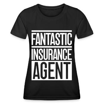 Insurance Agent Costume Fantastic Agent Medicare - Frauen Funktions-T-Shirt - Schwarz - Vorne - AI Model Female 172 light (172cm)