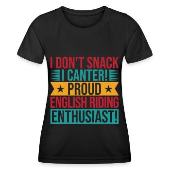 Hobby Horse Rider Proud Enthusiast English Riding - Frauen Funktions-T-Shirt - Schwarz - Vorne - AI Model Female 172 light (172cm)