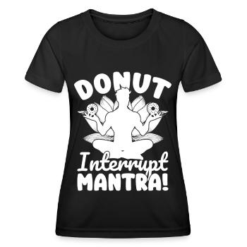 Pilates Enthusiasts Donut Interrupt Mantra Pilates - Women's Functional T-Shirt - black - Front - AI Model Female 172 light (172cm)