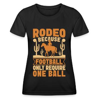 Western Rider Rodeo ne nécessite que le rodéo des cowgirls - T-shirt sport Femme - noir - Devant - AI Model Female 172 light (172cm)