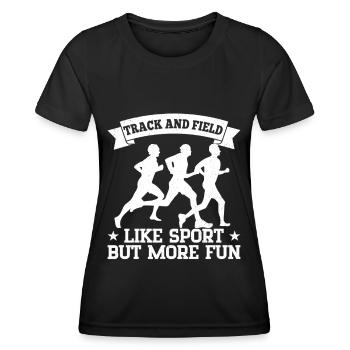 Track Athletics Track & Field Like Sport More Fun - Women's Functional T-Shirt - black - Front - AI Model Female 172 light (172cm)