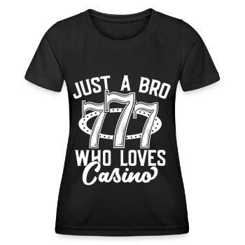 Joueur de casino Juste un frère qui aime jouer - T-shirt sport Femme - noir - Devant - AI Model Female 172 light (172cm)