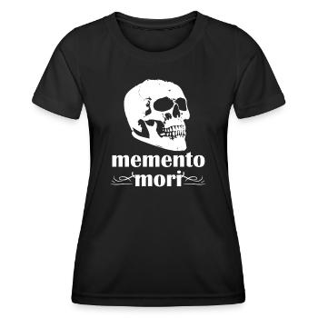 memento mori - Women's Functional T-Shirt - black - Front - AI Model Female 172 light (172cm)