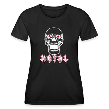 Heavy Metal - Frauen Funktions-T-Shirt - Schwarz - Vorne - AI Model Female 172 light (172cm)