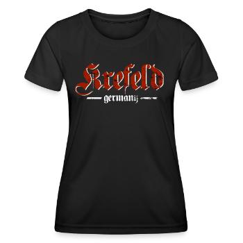 Krefeld altdeutsch - Frauen Funktions-T-Shirt - Schwarz - Vorne - AI Model Female 172 light (172cm)