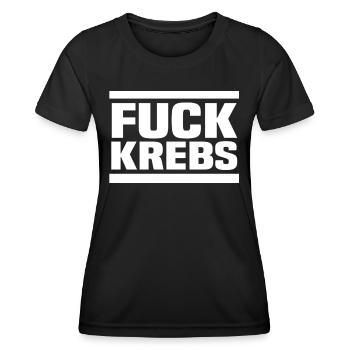 fuck krebs - Frauen Funktions-T-Shirt - Schwarz - Vorne - AI Model Female 172 light (172cm)