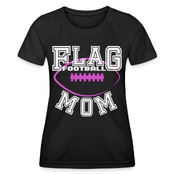 Flag Football Mom Mama Mutter Frauen - Frauen Funktions-T-Shirt - Schwarz - Vorne - AI Model Female 172 light (172cm)
