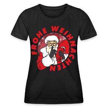 Christmas St. Nicholas Merry Christmas Advent Xmas - Women's Functional T-Shirt - black - Front - AI Model Female 172 light (172cm)