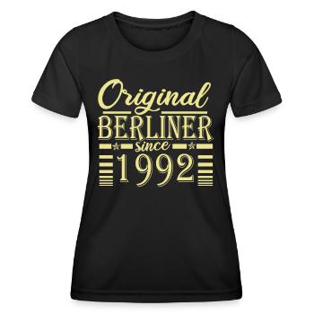 berliner original geburtstag 1992 - Frauen Funktions-T-Shirt - Schwarz - Vorne - AI Model Female 172 light (172cm)