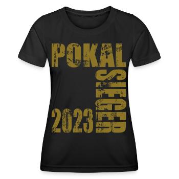 Pokalsieger 2023 - Frauen Funktions-T-Shirt - Schwarz - Vorne - AI Model Female 172 light (172cm)