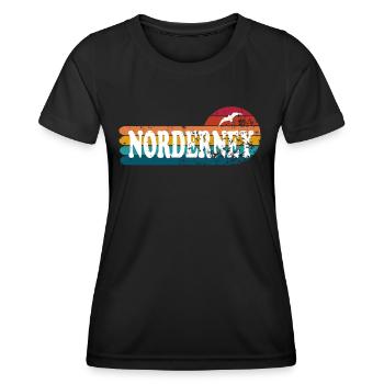 Insel Norderney Ostfriesland - Frauen Funktions-T-Shirt - Schwarz - Vorne - AI Model Female 172 light (172cm)
