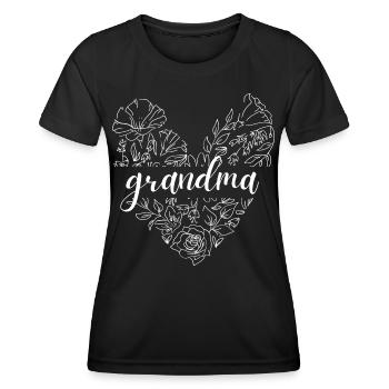Grandma. Grandma gift - Women's Functional T-Shirt - black - Front - AI Model Female 172 light (172cm)