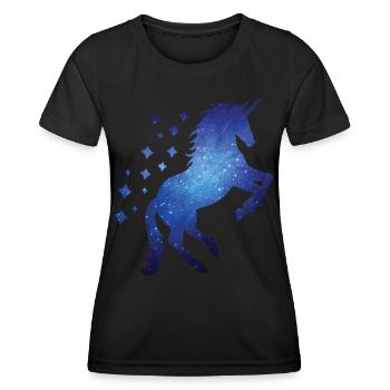 Cosmic Unicorn Outer Space Unicorn Galaxy - Women's Functional T-Shirt - black - Front - AI Model Female 172 light (172cm)