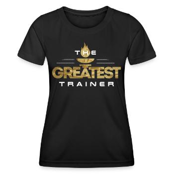 Le meilleur formateur - T-shirt sport Femme - noir - Devant - AI Model Female 172 light (172cm)