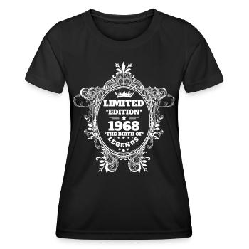 1968 - Women's Functional T-Shirt - black - Front - AI Model Female 172 light (172cm)