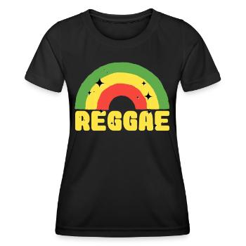 reggae - Frauen Funktions-T-Shirt - Schwarz - Vorne - AI Model Female 172 light (172cm)