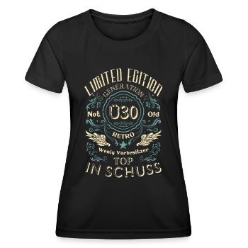 Limited Edition 30. Geburtstag Lustiger Spruch Ü30 - Frauen Funktions-T-Shirt - Schwarz - Vorne - AI Model Female 172 light (172cm)