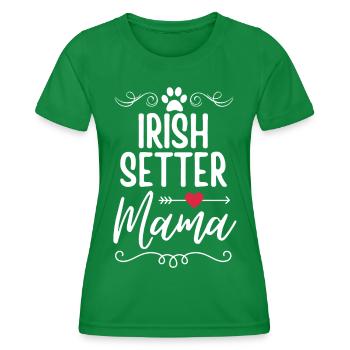 Irish-Setter Mama - Women's Functional T-Shirt - kelly green - Front - AI Model Female 172 dark (172cm)