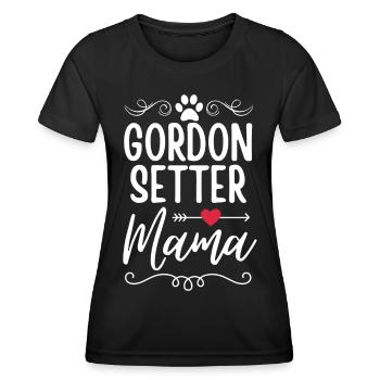 Gordon-Setter Maman - T-shirt sport Femme - noir - Devant - AI Model Female 172 light (172cm)