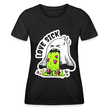 Valentinstag - Love Sick - Anti Valentine - Frauen Funktions-T-Shirt - Schwarz - Vorne - AI Model Female 172 light (172cm)