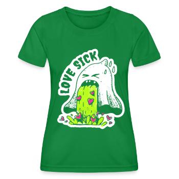 Valentinstag - Love Sick - Anti Valentine - Frauen Funktions-T-Shirt - Kelly Green - Vorne - AI Model Female 172 dark (172cm)