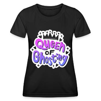Valentine's Day - Queen of Ghosting - Anti Valentine - Women's Functional T-Shirt - black - Front - AI Model Female 172 light (172cm)