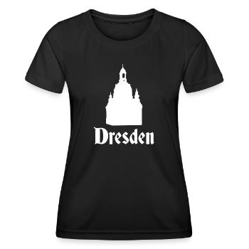 Dresden Frauenkirche - Frauen Funktions-T-Shirt - Schwarz - Vorne - AI Model Female 172 light (172cm)