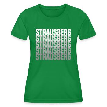 Strausberg grunge - Frauen Funktions-T-Shirt - Kelly Green - Vorne - AI Model Female 172 dark (172cm)