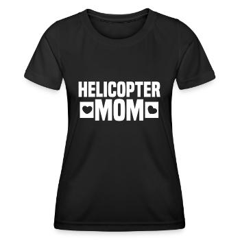 Helicopter Mom - Frauen Funktions-T-Shirt - Schwarz - Vorne - AI Model Female 172 light (172cm)