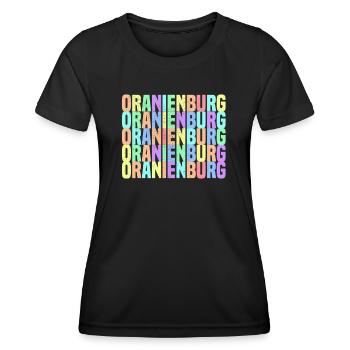 Oranienburg Toleranz - Frauen Funktions-T-Shirt - Schwarz - Vorne - AI Model Female 172 light (172cm)