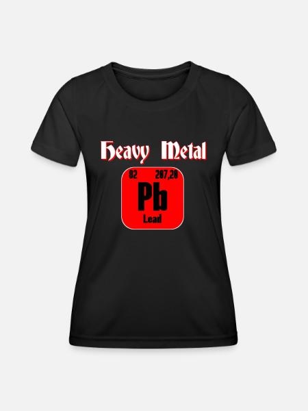 Heavy Metal Blei - Frauen Funktions-T-Shirt - Schwarz